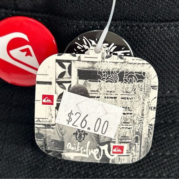 NWT Quicksilver Bucket Hat Black One Size 100% Cotton Summer Outdoor - Picture 4 of 6